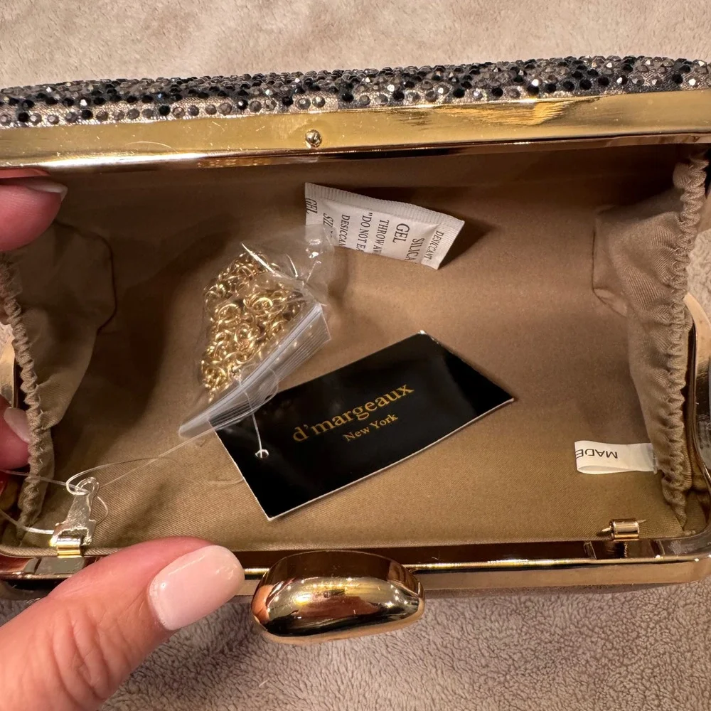 Rhinestone‎ Croc Clutch Evening Bag Luxe Wedding Guest Party Formal Chic